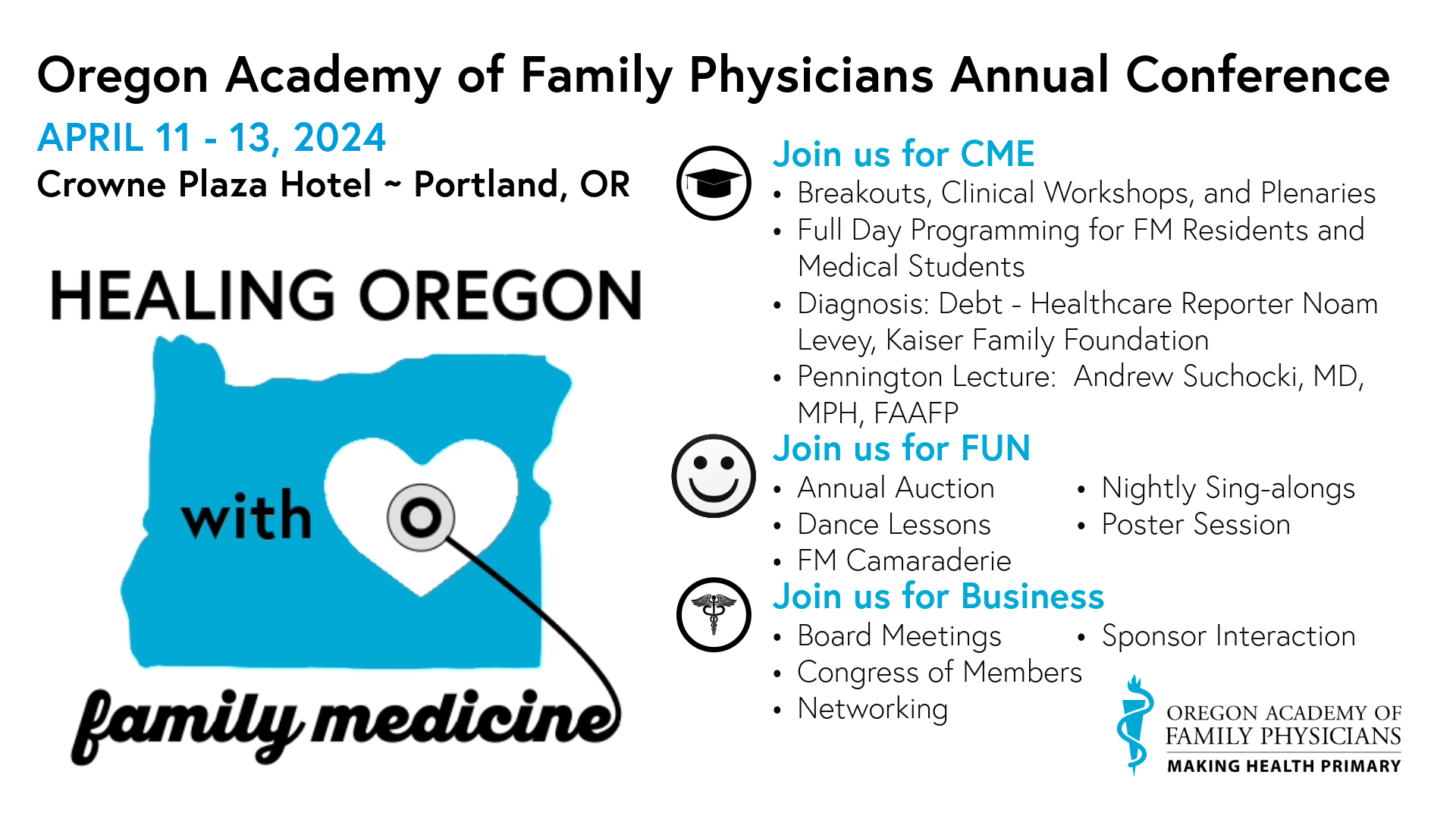 2024 Annual Conference Oregon Academy of Family Physicians